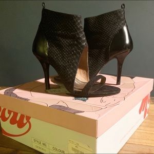 Jeffrey Campbell - “ Deborah” Black leather heels